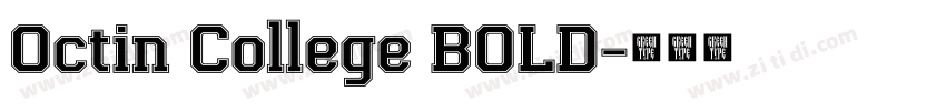 Octin College BOLD字体转换